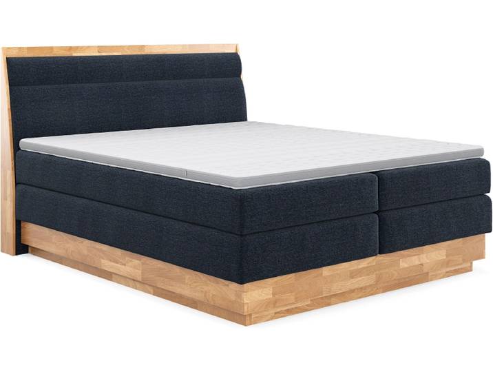 Boxspringbett SWISS HOME STYLE ONYX blau 160x200cm halbfest