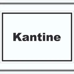 HB-Druck Kantine Aufkleber mit Text essen und trinken waagerecht A0 (841x1189mm)