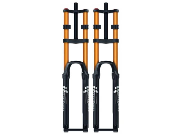 HOMSXPAC 26 27,5 29 MTB-Fahrrad Luftfedergabel 180 mm Federweg Doppelbrücken-Downhill-Gabeln 15 * 100/110 mm Steckachse 1-1/8 gerade Mountainbikes