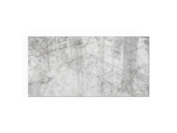 Tulup Kaminbodenplatte 100x50 cm - Marmorstrukturmuster, Grau, Glas, Rechteckig, 100x50x0.4 cm, Elektrogeräte, Heizgeräte, Elektrokamine