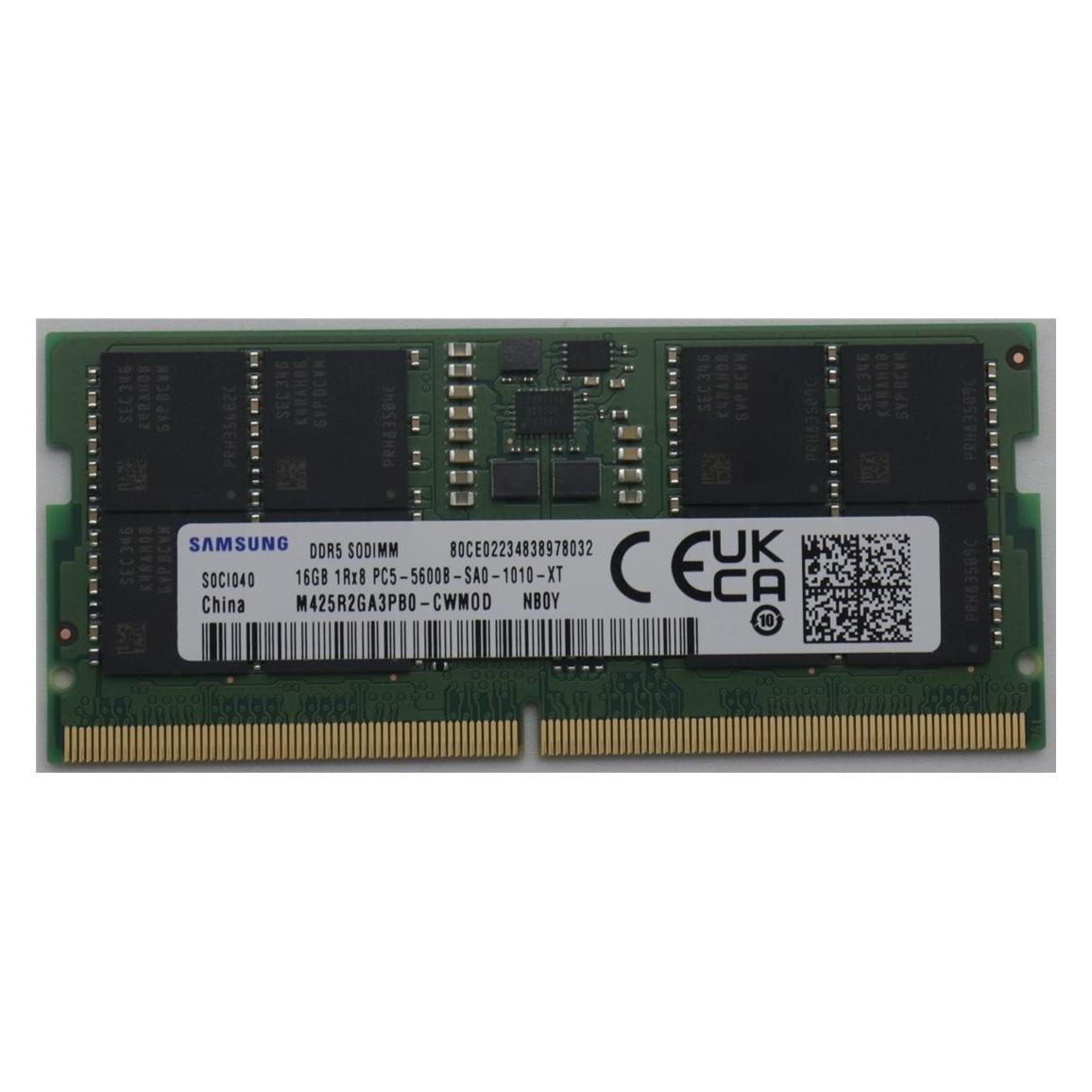 Lenovo Memory 16GB So-Dimm DDR5 5600 (1 x 16GB, 5600 MHz, DDR5-RAM, SO-DIMM) (5M31L87377)