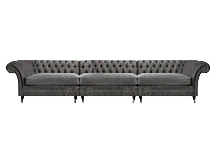 Xlmoebel Chesterfield-Sofa Elegantes Chesterfield-Sofa in hochwertigem Bezug, 3-Sitzer, Hergestellt in Europa