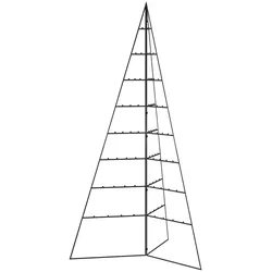 vidaXL Metall-Weihnachtsbaum für Dekorationen Schwarz 180 cm