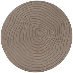 TEPPICH Kurzflor CETINA Gestreift Polypropylen-Polyester Braun 200 x 200 cm