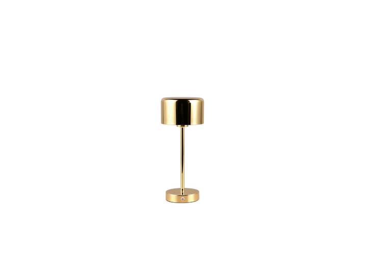 Akku-Tischleuchte, Messingfarben, Metall, 30 cm, Lampen & Leuchten, Innenbeleuchtung, Tischlampen, Akku-Tischlampe