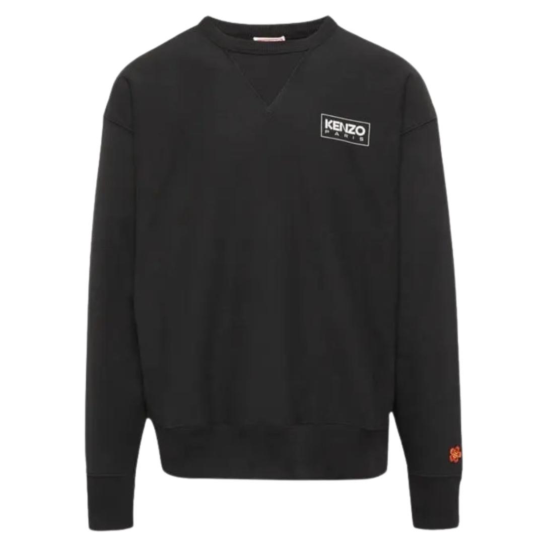 Kenzo Paris geschetst logo zwart sweatshirt