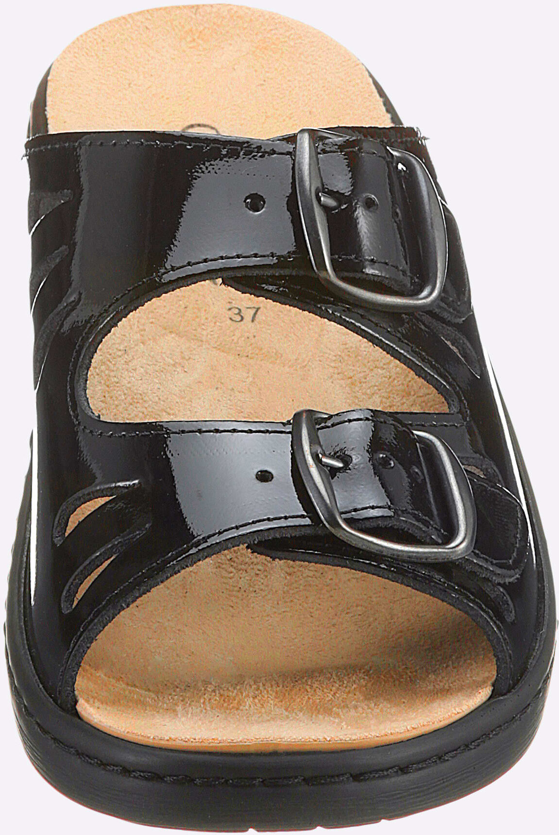 Pantolette CLASSIC, Damen, Gr. 41, schwarz, Lackleder, Schuhe Pantolette