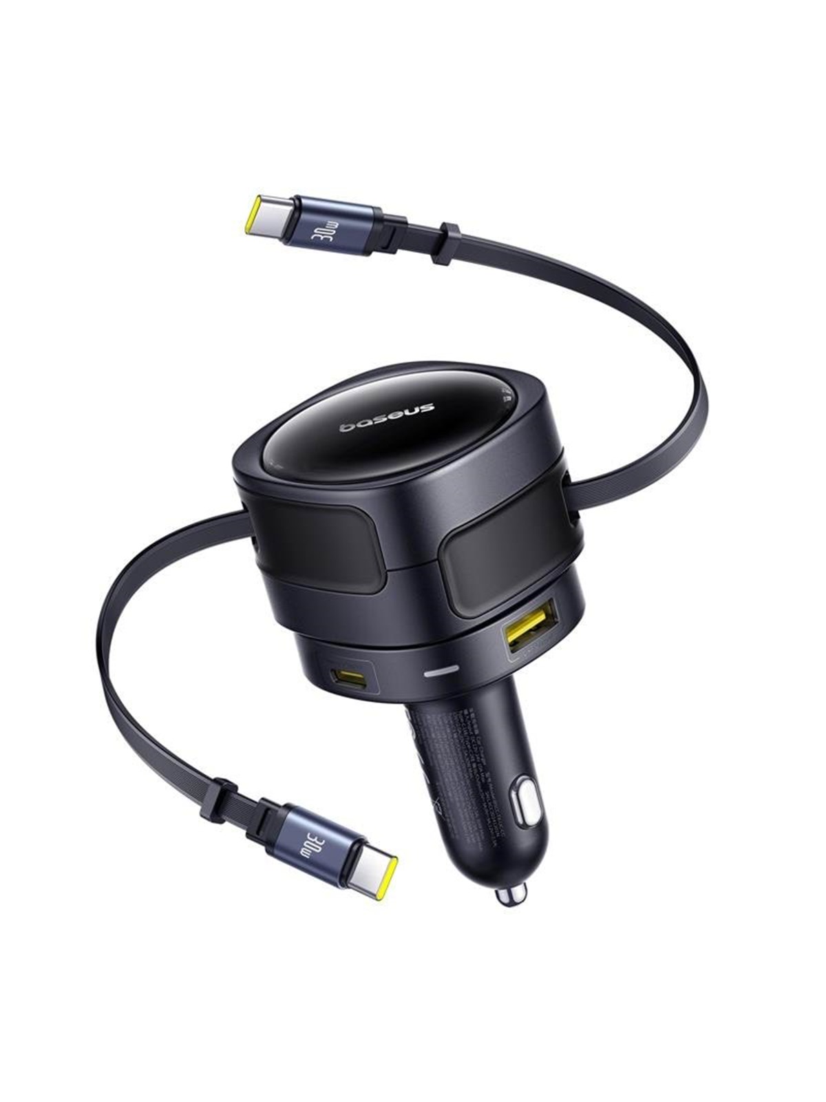 Baseus Enjoyment Max Car Charger 90W USB-C x2 USB-A USB-C Ports - Black