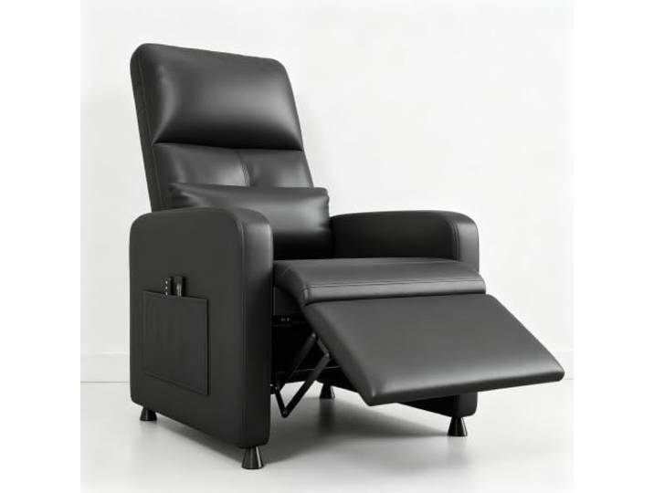 Thaookte Elektrischer Relaxsessel mit Wärme & 8 Massagemodi, 30A Schwarz Mit Liegefunktion, USB‑Anschluss, Seitentaschen, bis 180 kg