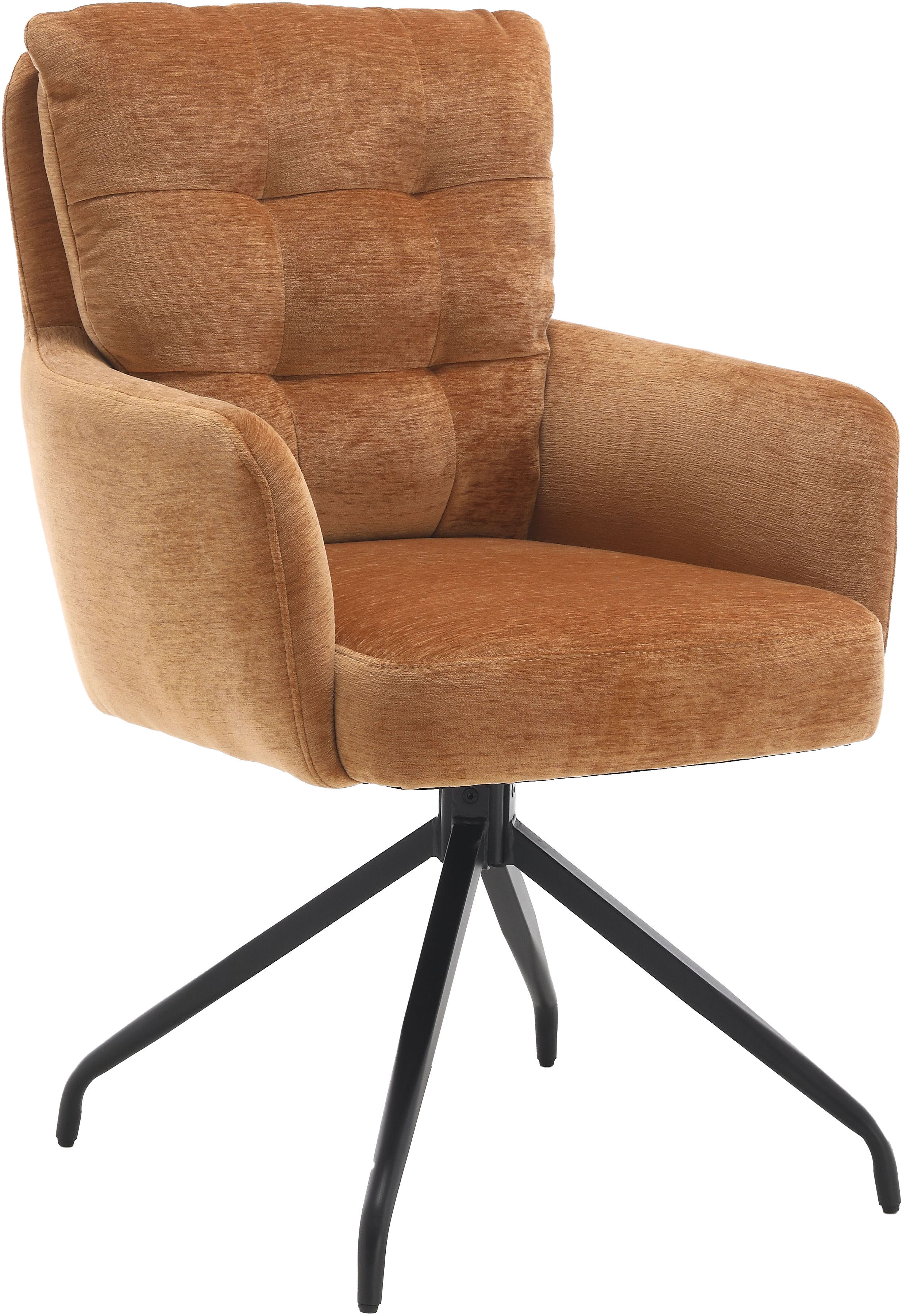 Esszimmerstuhl HOME AFFAIRE "Sant Tropez", gelb (curry, schwarz, curry), B:60cm H:92cm T:67cm, Stühle, Esszimmerstuhl curry, schwarz, curry B/H/T: 60cm x 92cm x 67cm, 2 Stk., uni, 2er Set