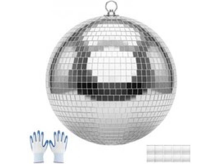 VEVOR Spiegelkugel Discokugel Mirrorball 300 mm Diskokugel mit Aufhängering, für Party- & Heimdekoration DJ Tanzclub, Equipment für Lichteffekte & Partybeleuchtung, 360°-Reflexion, Wiederverwendbar
