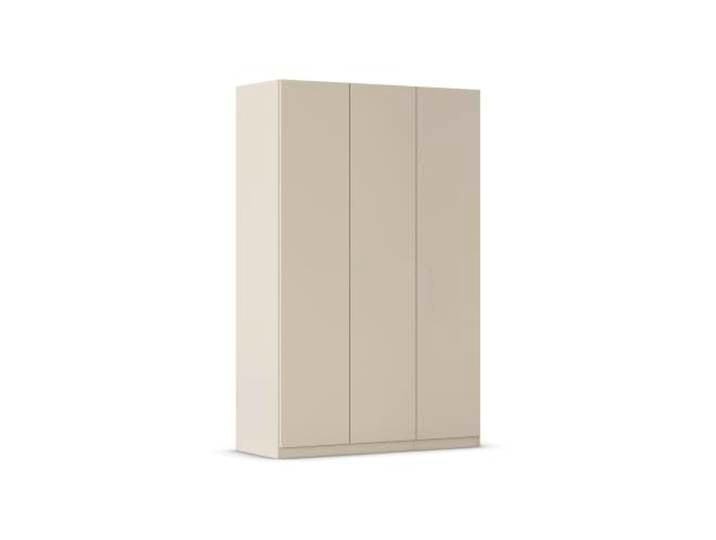 Rauch Möbel LUNIK, Kleiderschrank, Farbe Beige, Breite 136 cm Schrank mit patentiertem Schnellmontagesystem, 3-türig, Push-to-open-Funktion, Zubehör Classic, Schlafzimmer, Garderobe