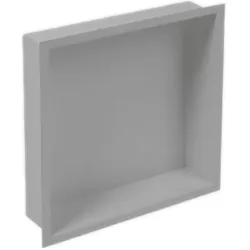 Plieger, Badaufbewahrung, Inbox Inbouwnis - Met flens - RVS - 30x30x7.5cm - Kleur RVS