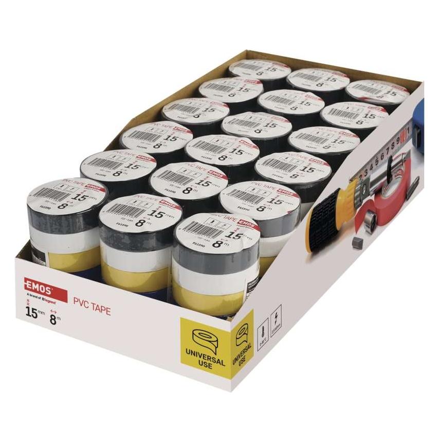 Emos PVC TAPE 15/8 6PCS COLORMIX (15 mm) (54590715)