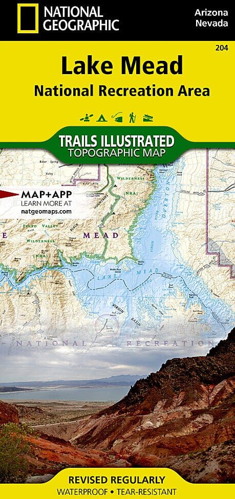 Carte de randonnée n° 204 - Lake Mead National Recreation Area (Arizona, Nevada)   National Geographic