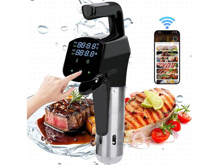 Gison 1800W NOUVEAU Appareil de cuisson sous vide à écran tactile LCD, circulateur à immersion, cuisson précise, IPX7, avec chauffage rapide, étanche, cuiseur sous vide