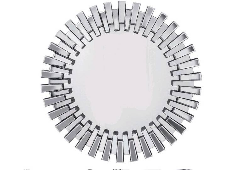 Kare-Design Wandspiegel, Glas, rund, 4.5 cm, Facettenschliff, Spiegel, Spiegel rund