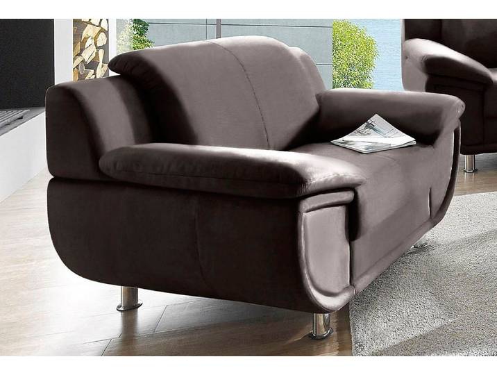 TRENDMANUFAKTUR Sessel Rondo 121 cm, Big-Sessel, komfortabel, Federkern optional, Chromfüße, Big-Sessel wahlweise mit Federkern, bequem