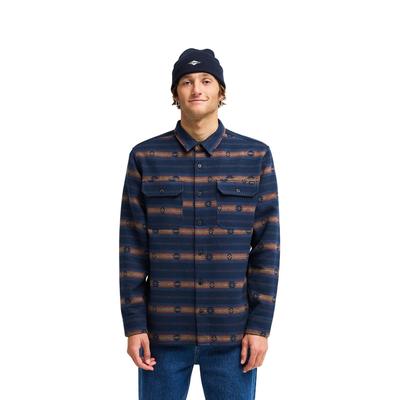 Flanellhemd BILLABONG "Offshore Jacquard Flannel", Herren, Gr. S, blau (navy), Obermaterial: 100% Baumwolle., Hemden