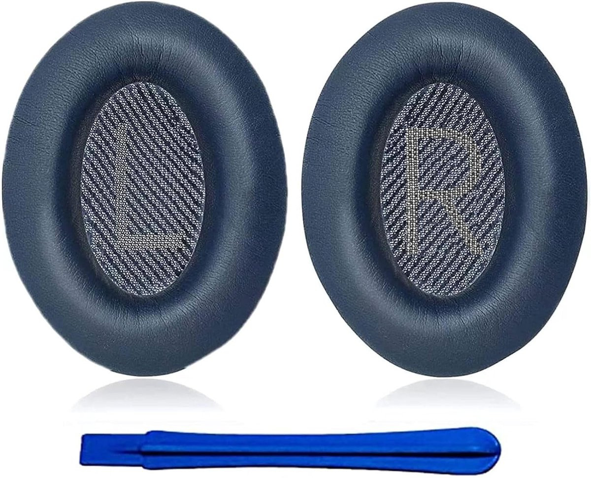 Hoxiver Oorkussens voor Bose QC35 & QC35ii Hoofdtelefoon, Zacht Eiwitleer met Geluidsisolerend Schuim, Midnight Blue