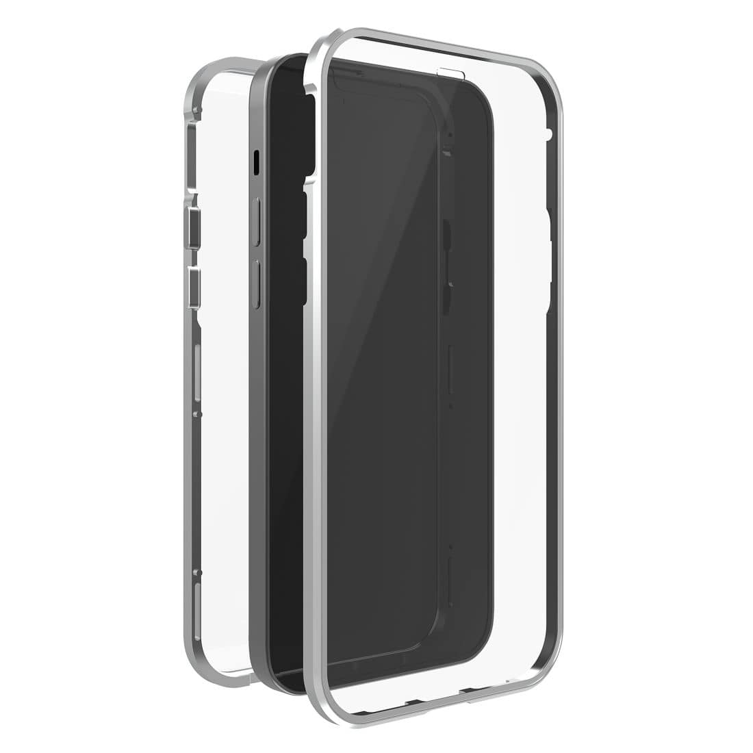 Hama 215155 360 Grad Glass Cover für iPhone 14 (Silber, Transparent) 00215155