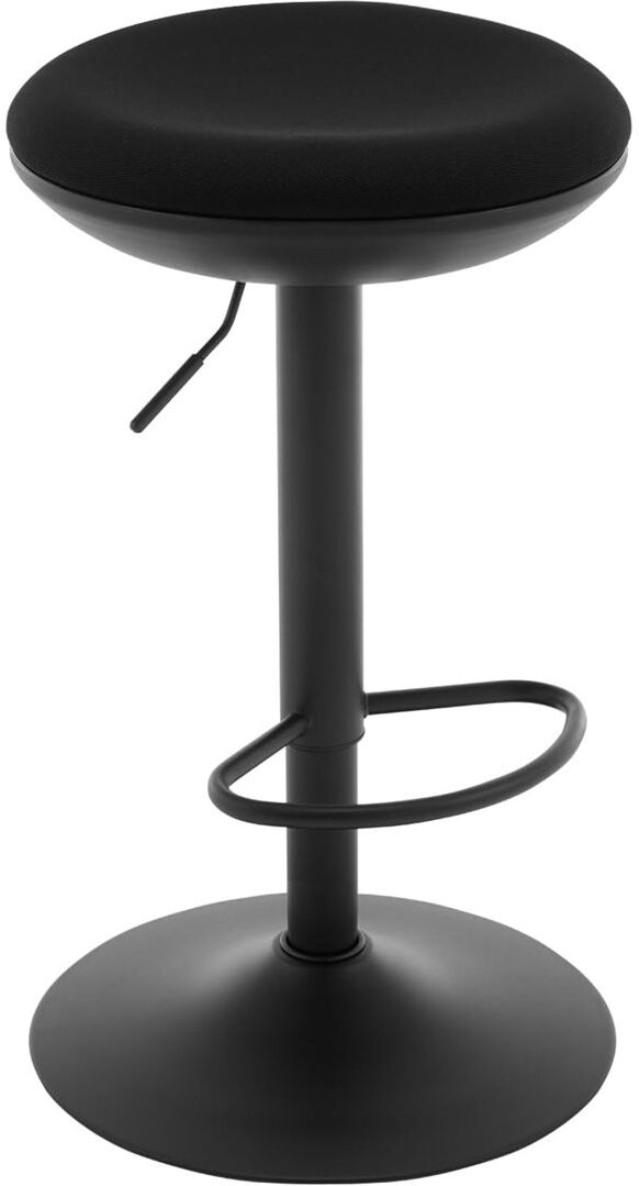 George Oliver Parshall Swivel Yes Upholstered Yes Bar Stool Black 1