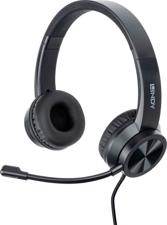 Lindy USB-C headset met geïntegreerde bediening
