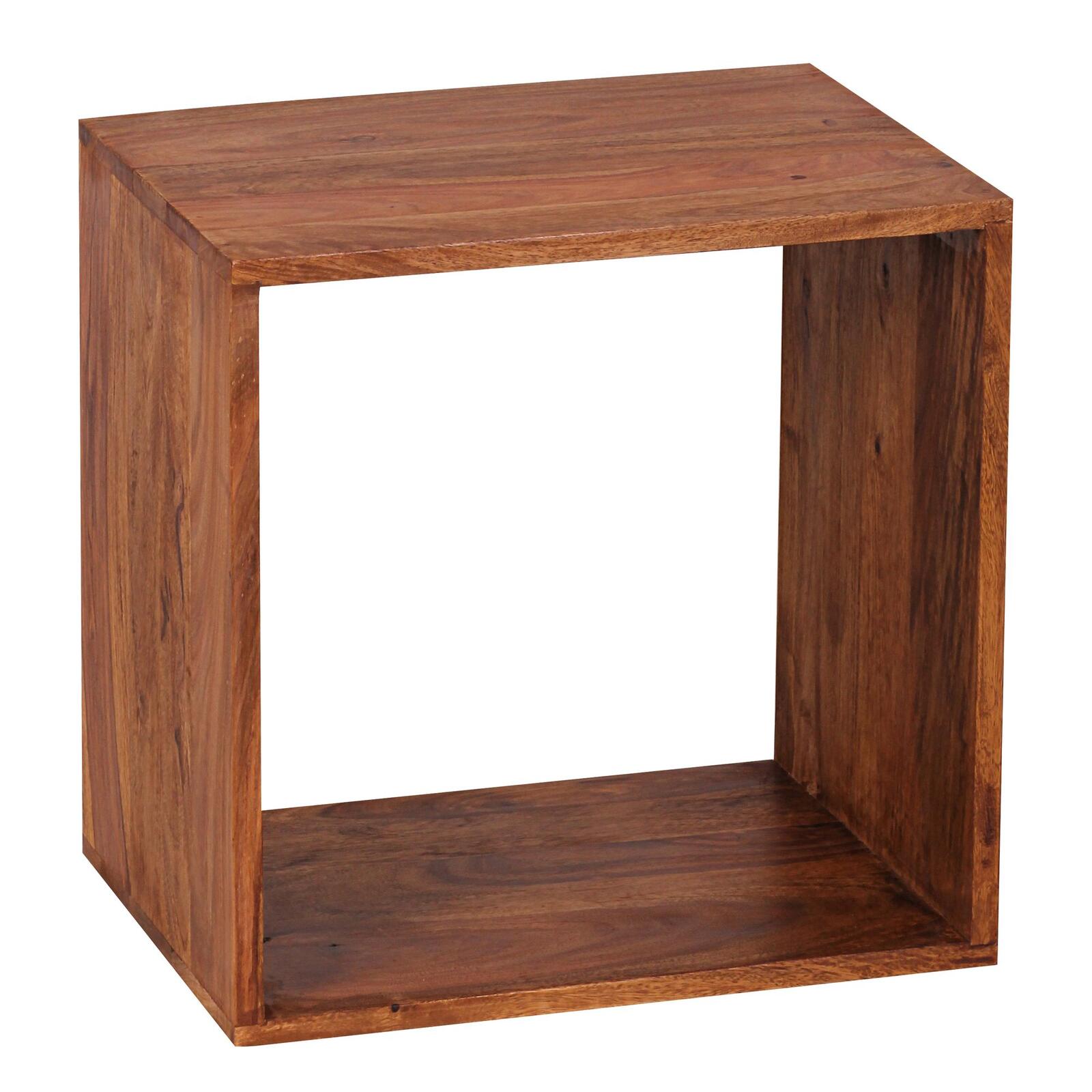 WOHNLING WL1.558 Standregal MUMBAI Massiv-Holz Sheesham 43 cm x 33 cm x 43 cm