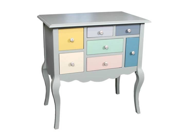 Vintage Konsolentisch bunte Schubkästen