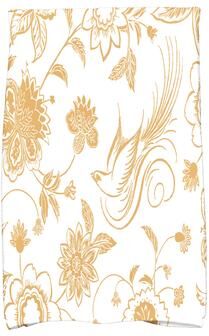 E by Design 18 x 30-inch Traditional Bird Floral Floral Print Hand Towel