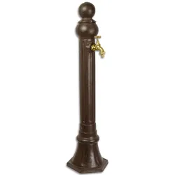 Moritz Wasserzapfstelle Garten Wasserzapfsäule Antik-Stil Braun 84 cm Standbrunnen