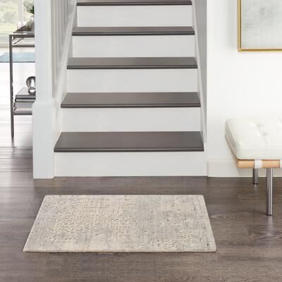 Nourison Harmony Indoor only Grey Abstract Area Rug