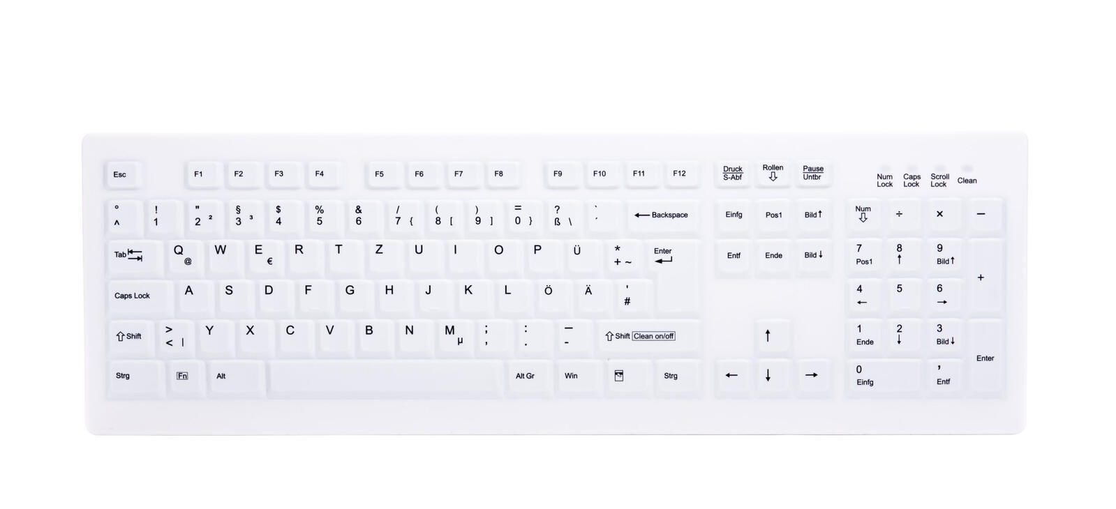 ContourDesign Active Key MedicalKey AK-C8100 kabellose Tastatur - QWERTZ Deutsch - Weiß AK-C8100F-FU1-W/GE