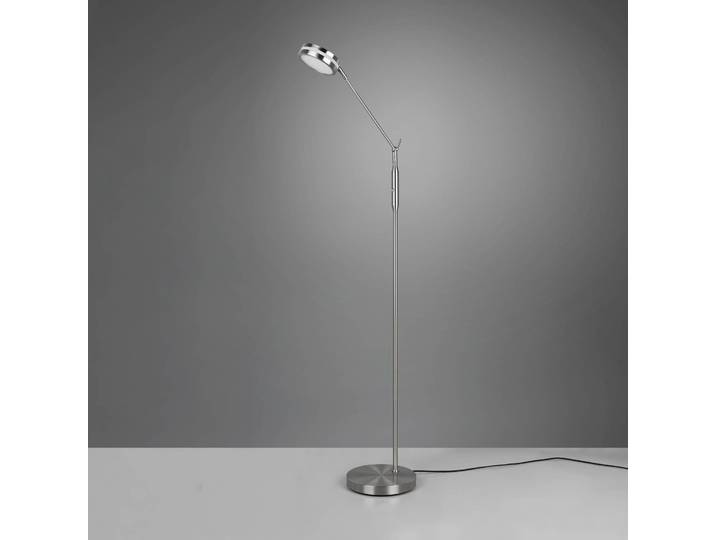 Trio Lighting LED Stehlampe Franklin, dimmbar, alu / grau / zink, für Wohn- / Esszimmer, Metall, Modern