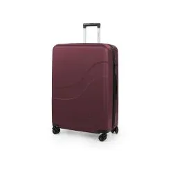 Suitline Wave – Großer Reisekoffer 75 cm, Hartschalenkoffer ABS, TSA, Packvolumen 108 L, Burgund