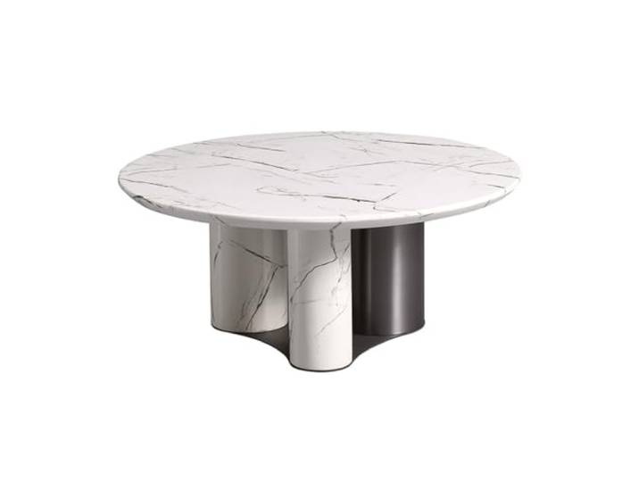 ksjdieunf Couchtisch Einfacher und schöner runder Couchtisch aus Edelstahl Marmor, modernes, minimalistisches Wohnzimmer, Zuhause, kleine Wohnung Tische for Wohnzimmer