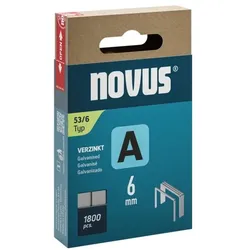 Novus 1800er-Pack Feindrahtklammern »A 53/6« 6 mm verzinkt grau