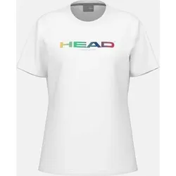 HEAD Damen T-Shirts/Tanks ku.Arm Da RAINBOW T-Shirt, Größe L in Weiß Weiß