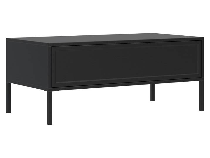 Selsey Velveto – Table basse avec tiroir - noir - 100 x 50 cm