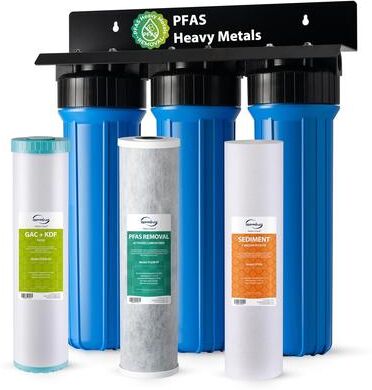 iSpring WGB32B-PFKS PFAS & Heavy Metals Whole House Water Filter System, SGS-Tested to Reduce Up to 99% PFOA & PFOS