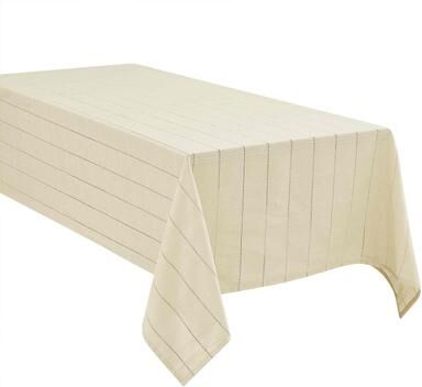 "Izod Chadwick Linen Gold Lurex 60"" x 102"" Tablecloth"