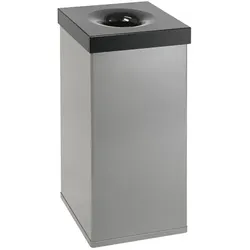 Papierkorb Carro Flame 110 L Aluminium Grau, Schwarz feuerlöschend, selbstlöschend