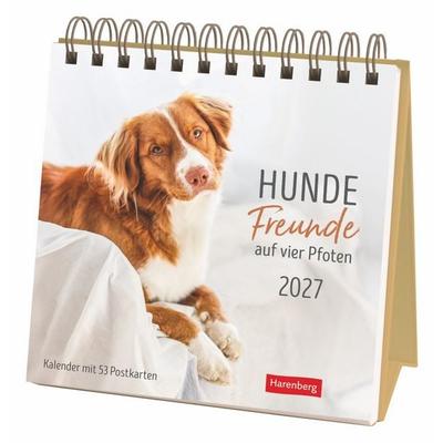 Hunde Premium-Postkartenkalender 2027 - Freunde auf vier Pfoten; Kalender mit 53 Postkarten