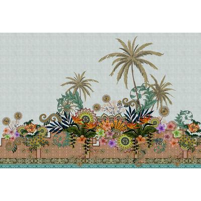 Fototapete LIVING WALLS "Walls by Patel Oriental Garden", blau, B:4m L:2,7m, Vlies, Tapeten, Vlies, Wand