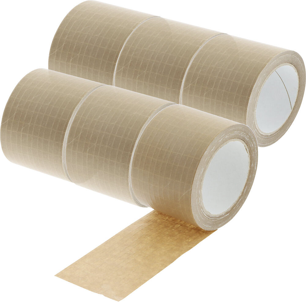 Papier-Packband E-Commerce, kreuzverstärkt, Hotmelt, Bandbreite 75 mm, VE 6 Stk à 25 m, ab 10 VE ratioform