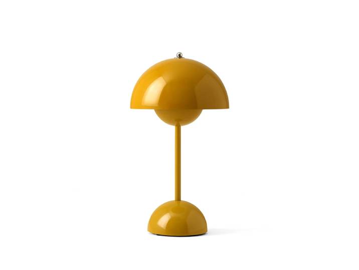 &Tradition - Flowerpot Akku Tischleuchte VP9 mit magnetischem Ladekabel, glänzend, senf