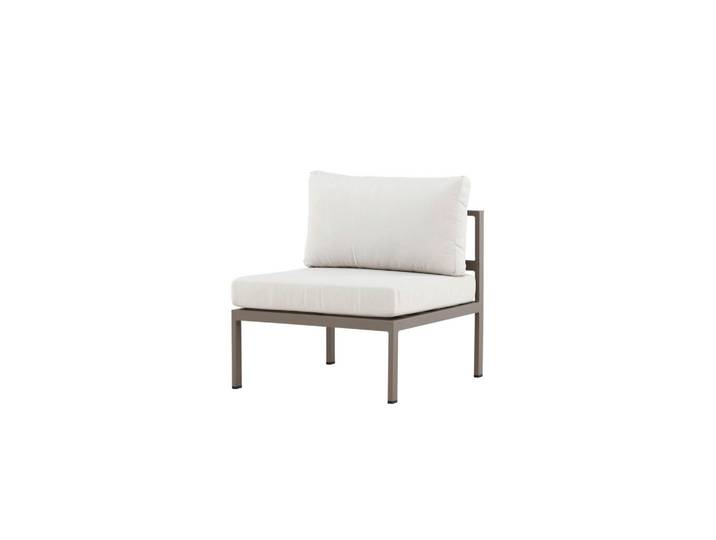 Gardenson Loungemittelteil, Braun, Beige, Metall, 70x65x74 cm, Gartenmöbel, Loungemöbel, Lounge-Serien