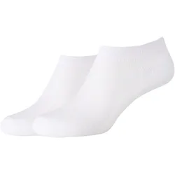 2er Pack camano Fine Invisible Sneakersocken Damen 1000 - white 39-42