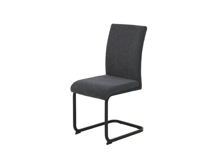 Schwingstuhl LINN 2er Set Webstoff anthrazit