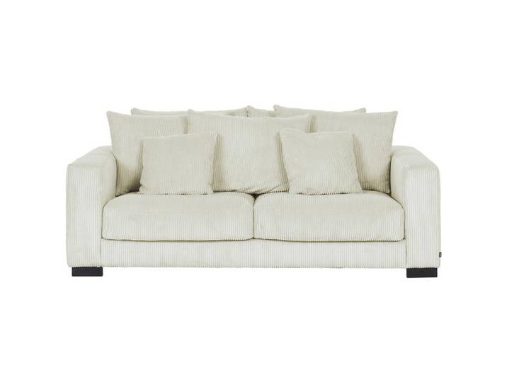 Hom`in 2,5-Sitzer, Beige, Holz, Birke, massiv, Füllung: Schaumstoff, Polyethersulfon (PES),Schaumstoff, Polyethersulfon (Pes), 203x83x126 cm, Stoffauswahl, Armteil links, rechts, Wohnzimmer, Sofas & Couches, Sofas, 2-Sitzer Sofas